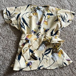 A New Day floral wrap blouse